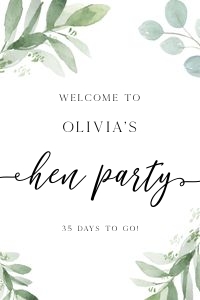GLG - Hen Party Welcome Sign 24x36: GLG - Hen Party Welcome Signs