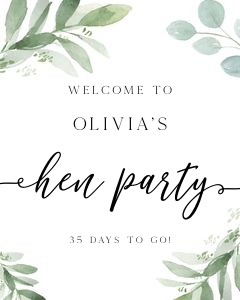 GLG - Hen Party Welcome Sign 16x20: GLG - Hen Party Welcome Signs