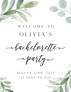 GLG - Bachelorette Welcome Sign 8.5X11: GLG - Bachelorette Welcome Signs
