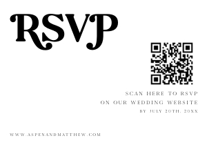 AM - RSVP QR Card design preview