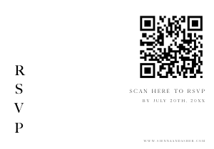 SA - QR RSVP Card design preview