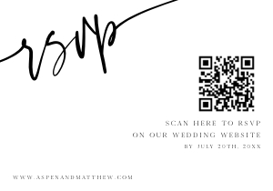 PK - QR RSVP Card design preview