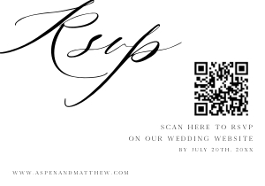 LE - QR RSVP Card design preview