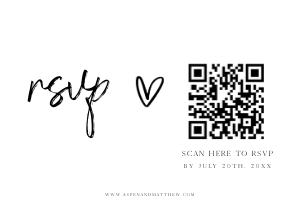 DF - QR RSVP Card design preview