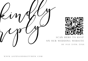 DT - QR RSVP Card design preview