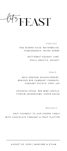 MD - Wedding Food & Drink Menu Template design preview