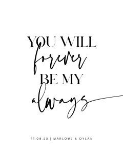 MD - Forever My Always Sign design preview