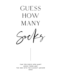 AH1 - Guess How Many Socks design preview
