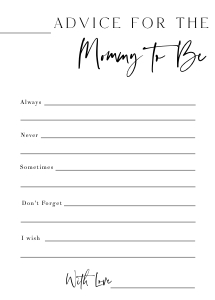 AH1 - Advice For Mommy To Be design preview