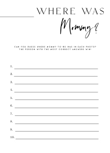 AH1 - Where Was Mommy design preview