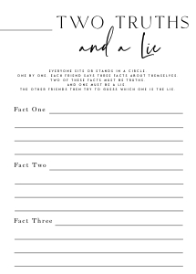 AH1 - Two Truths & A Lie design preview