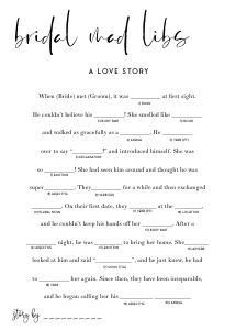 WL1 - Bridal Mad Libs design preview