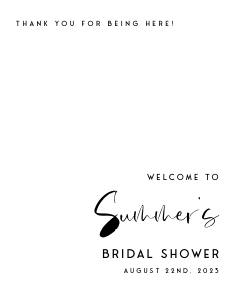 WL1 - Bridal Shower Welcome Sign design preview