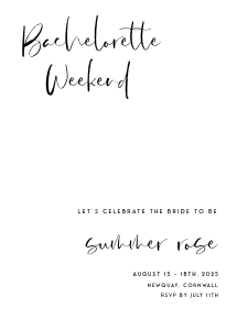 WL1 - Bachelorette Weekend Invite design preview