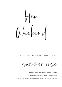 WL1 - Hen Party Invite design preview