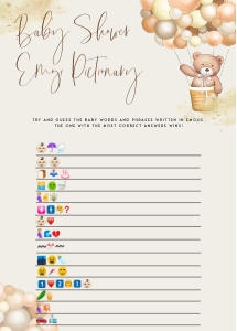 BB2 - Baby Shower Emoji Pictionary design preview
