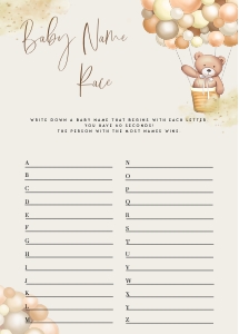 BB2 - Baby Name Race design preview