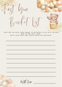 BB2 - First Year Bucket List design preview
