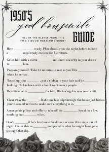 NX1 - Good Housewife Guide - 5x7: NX1 - 40 Bachelorette Games