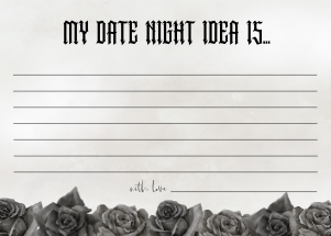 NX1 - Date Night Jar Card 7x5: NX1 - 40 Bachelorette Games