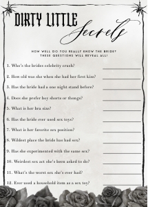 NX1 - Dirty Little Secrets - 5x7: NX1 - 40 Bachelorette Games