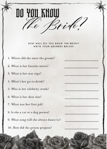 NX1 - Do You Know The Bride - 5x7: NX1 - 40 Bachelorette Games
