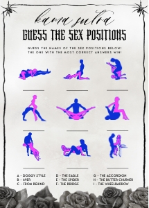 NX1 - Guess the Sex Positions - 5x7: NX1 - 40 Bachelorette Games
