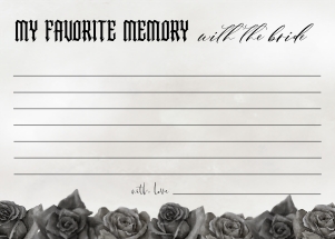 NX1 - Favorite Memory With The Bride 7x5: NX1 - 40 Bachelorette Games