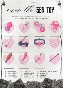 NX1 - Name The Sex Toy - 5x7: NX1 - 40 Bachelorette Games