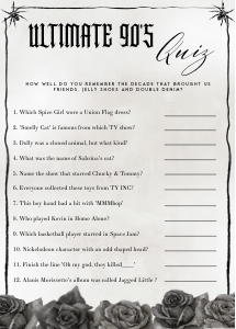 NX1 - Ultimate 90s Quiz - 5x7: NX1 - 40 Bachelorette Games