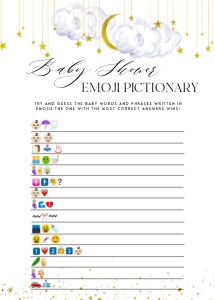 LS1 - Baby Shower Emoji Pictionary design preview