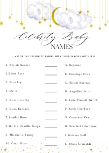 LS1 - Celebrity Baby Names 5x7: LS1 - Celebrity Baby Names