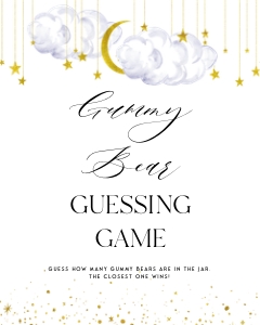 LS1 - Gummy Bear Game Sign - 8x10: LS1 - Gummy Bear Game