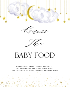 LS1 - Guess The Baby Food Sign - 8x10: LS1 - Guess The Baby Food