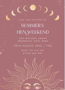 SL1 - Hen Weekend Invite 5x7 design preview