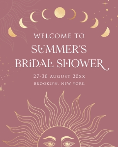 SL1 - Bridal Shower Welcome Signs design preview