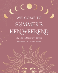 SL1 - Hen Weekend Welcome Sign design preview