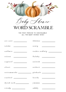 PM1 - Baby Word Scramble design preview