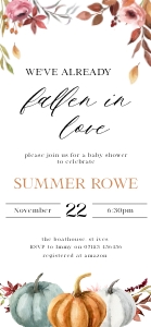 PM1 - Fall In Love Invite Mobile design preview