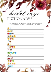 FL1 - Bridal Emoji Pictionary design preview