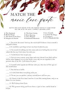 FL1 - Movie Love Quotes design preview