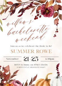 FL1 - Bachelorette Weekend Invite 5x7 design preview