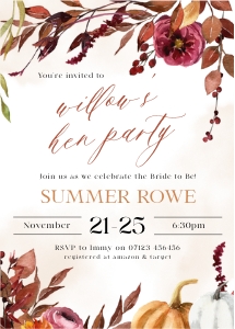 FL1 - Hen Party Invite 5x7 design preview