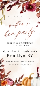 FL1 - Hen Party Invite Mobile design preview