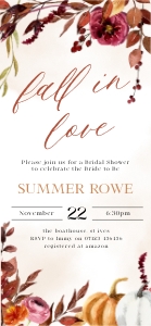 FL1 - Fall In Love Invite Mobile design preview