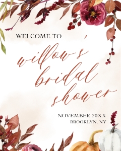 FL1 - Bridal Shower Welcome Signs design preview