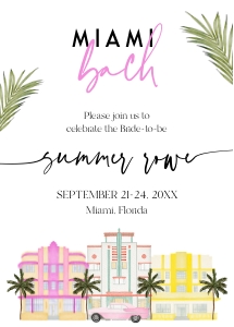 MB1 - Bachelorette Invitation 5x7 design preview