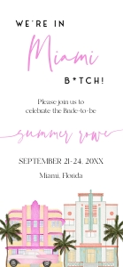 MB1 - Miami Bitch Invite Mobile design preview