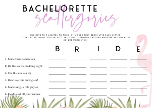 MB1 - Bachelorette Scattergories design preview