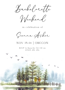 OG1 - Bachelorette Lakes Invitation 5x7 design preview